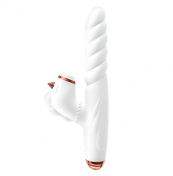 Japan GALAKU - Unicorn Vibration Heating Thrusting Suction Wand (Chargeable - White)